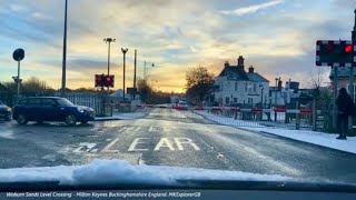 Woburn Sands Level Crossing  Milton Keynes Bedfordshire England [upl. by Dorahs]