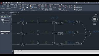 AutoCAD Electrical  example 01  three phase motor [upl. by Lodhia]