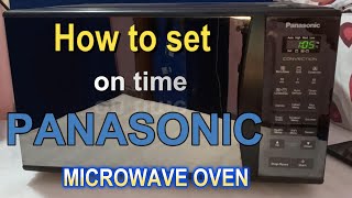 how to set time on panasonic microwave how to set clock time on panasonic microwave oven [upl. by Beach829]