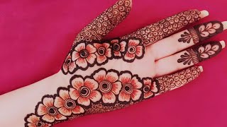 Mehndi design front side full hand new  Mehndi design simple  mehndi ki design  floral mehndi [upl. by Selohcin]