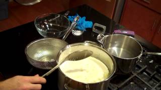 Homemade mozzarella cheese without a microwave in less than 40 minutes [upl. by Nellad]