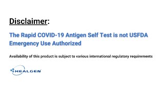 Healgen Rapid COVID19 Antigen Self Test Procedure Video [upl. by Kay]