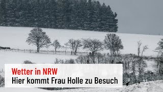 Winterwetter in NRW  Schneefälle in einigen Regionen [upl. by Deery745]