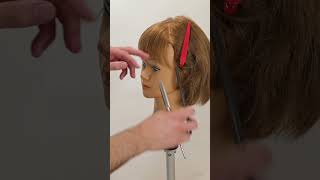 How to Texturize Hair Bangs with Scissors shorts short [upl. by Marlon]