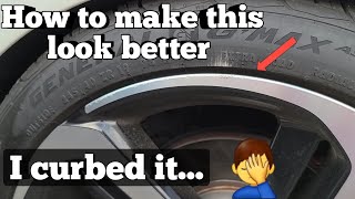 Curbed my wheel todayHeres a tip on how I made it look better [upl. by Ehctav]