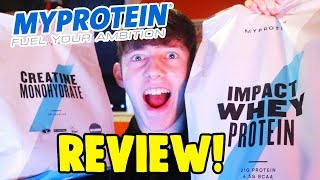 MYPROTEIN IMPACT WHEY PROTEIN amp CREATINE MONOHYDRATE REVIEW  THE BEST ON THE MARKET [upl. by Harneen943]