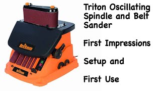 Triton Oscillating Spindle amp Belt Sander First Impressions setup and first use [upl. by Kehr]