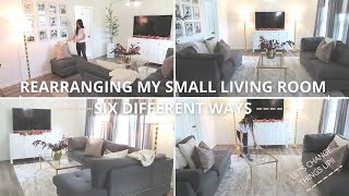 REARRANGING MY SMALL LIVING ROOM  SMALL LIVING ROOM LAYOUTS IDEAS [upl. by Erkan562]