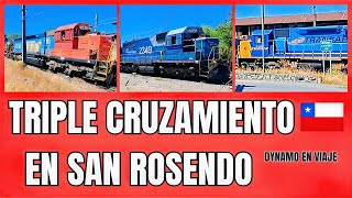 ESPECTACULAR CRUZAMIENTO TRIPLE EN SAN ROSENDO [upl. by Oirasec]