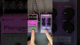 Flanger comparison BOSS BF2 vs TC Electronic Thunderstorm Arpeggiated solo guitar guitar [upl. by Tereve]