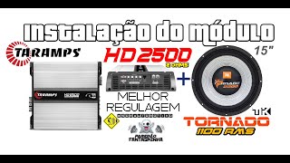 Instalação de Módulo Taramps HD2500 2 OHMS no Subwoofer Tornado 2200 15quot  Paredão Fantasminha [upl. by Reklaw373]