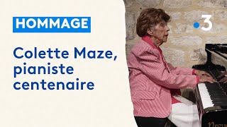 Lun des derniers concerts de Colette Maze 108 ans au Clos Vougeot CôtedOr [upl. by Ruhtra735]