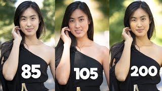 85mm vs 105mm vs 70200mm  Best Portrait lens [upl. by Nivle]