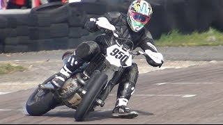 BRITISH SUPERMOTO OPEN ELITE CHAMPIONSHIP 2014 R1  LYDD [upl. by Ecnirp]