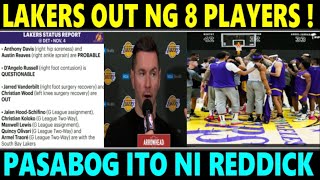 BREAKING quot8 Playersquot OUT sa LAKERS BIGLA NEXT GAMES vs DETROIT PISTONS [upl. by Eiramanin]