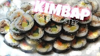 ♥︎ Kimbap Korean Food  Stepbystep ♥︎ [upl. by Tommy519]