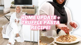 EXCITING NEW HOME UPDATES  EASY TRUFFLE PASTA RECIPE  Moving Vlog 6  Aysha Harun [upl. by Hallvard]