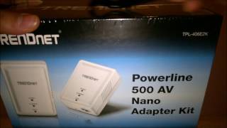 Trendnet Powerline 500 AV nano adapter kit unboxing [upl. by Laing267]