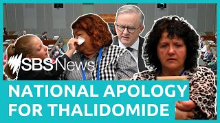 Anthony Albanese issues national apology for thalidomide tragedy 60 years on  SBS News [upl. by Kinny]