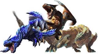 【MHP2MH4MHWI】牙を剥く轟竜 轟竜ティガレックス BGMメドレー（＋ディオレックス）The Beast Bares Its Fangs Tigrex Theme Medley [upl. by Pry]