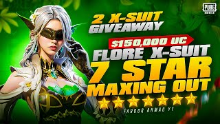 FIORE XSUIT  7 Stars⭐ Maxing out  2 XSuits Giveaway  🔥 PUBG MOBILE 🔥 [upl. by Willmert]