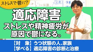 ストレスで鬱になってしまった。「適応障害」って知っていますか？【精神科医が一般の方向けに病気や治療を解説するCh】 [upl. by Spiegleman]