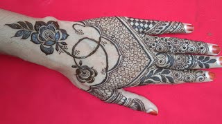 new stylish mehndi design back hand simple and beautiful modern back hand mehndi design 2024 [upl. by Zalucki]