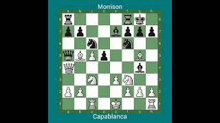 Capablanca vs Morrison Newyork 1918 [upl. by Emogene]