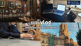 uni vlog 📎 productive days college dinner late night study [upl. by Aivatahs]