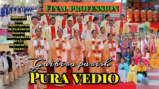 Final profession 5 Sisters Daughters of the cross Gaibira parish Odisha badboy2vlog [upl. by Grevera454]