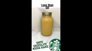 5 STARBUCKS White Chocolate Mocha Sauce Shorts [upl. by Ylremik]