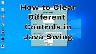 How to Clear JRadioButton JComboBox amp Other Controls in Java Swing [upl. by Hogle]