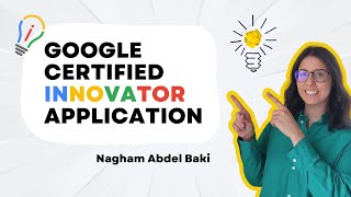 AMS24 Google Certified Innovator Application Video  Nagham Abdel Baki [upl. by Kowtko]