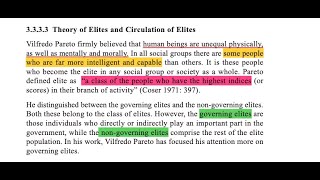 Vilfredo Paretos Elite Theory and Circulation of Elites  explained in Hindi [upl. by Enneiluj]