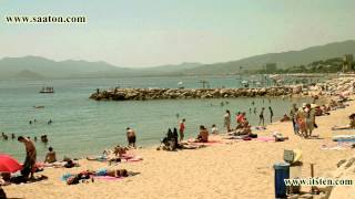 Cannes  french riviera  Beach Cannes Plage Cannes plaj [upl. by Laehcym]