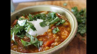 Vegetarian Chili using cauliflower with cilantro and greek yogurt [upl. by Marlon974]