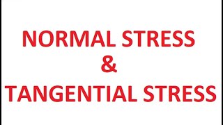 Normal Stress and Tangential stress [upl. by Einnep]