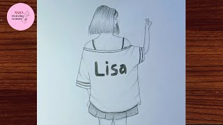 how to draw lisa drawing  step by step drawing  easy drawing [upl. by Nahtaoj973]