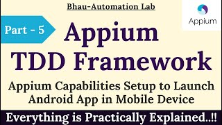 how to launch app using appium  latest tutorial  testing framework  mobile app automation Part5 [upl. by Aiekan306]