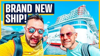 Boarding Carnivals BRAND NEW SHIP  Maiden Cruise Chaos Fun and Food [upl. by Mossberg]