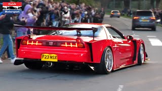 Modified Cars leaving Car Show  NSX Widebody Aventador Supra CLK GTR Skyline GTR Lowriders [upl. by Noletta751]