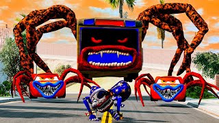 Epic battle between Lightning McQueen Eater amp Car Eater  Fillmore Eater VS Bus Eater  BeamNGDrive [upl. by Seftton]