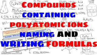 Compounds Containing Polyatomic Ions  Naming and Writing Chemical Formulas [upl. by Jeane81]