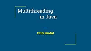 26 Multithreading in Java [upl. by Wyne]