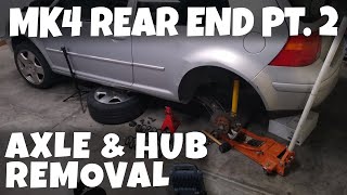 MK4 GOLF rear axle and hub removal [upl. by Oluap]