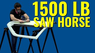 HEAVY DUTY 1500 lb Metal Saw Horse  Perfect for Metal Fabrication Or Woodworking  Eastwood [upl. by Ihpen]