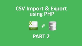 How To Export Database In CSV  CSV Import And Export Into Database Using PHP  part 22 [upl. by Tichonn]