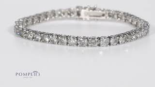 13Ct Diamond Tennis Bracelet in White Gold by Pompeii3 [upl. by Yesor591]