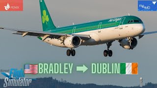 FENIX A321 LIVE Real world route  AER LINGUS   KBDLEIDW   VATSIM  SIM CRASH NO LANDING [upl. by Manas434]