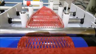 Rius Circular knitting machine for fruit packing meshes and nets [upl. by Neesay]